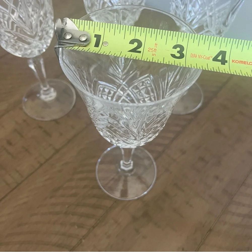 Cristal De Flandre Salzburg Genuine Lead Crystal Wine Glass Set Of 4